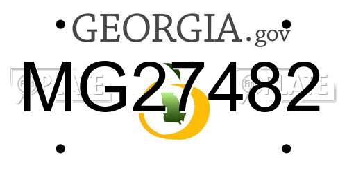 MG27482 Georgia License Plate