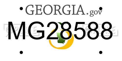 MG28588 Georgia License Plate
