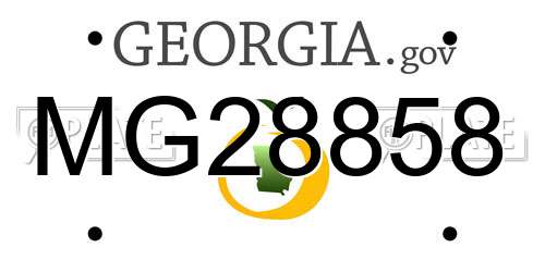 MG28858 Georgia License Plate