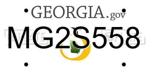 MG2S558 Georgia License Plate