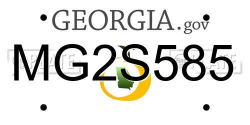 MG2S585 Georgia License Plate