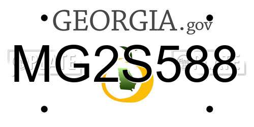 MG2S588 Georgia License Plate