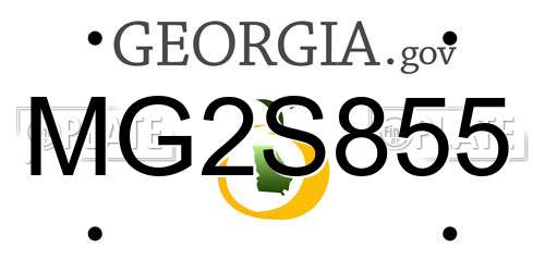 MG2S855 Georgia License Plate