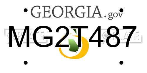MG2T487 Georgia License Plate