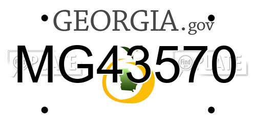 MG43570 Georgia License Plate