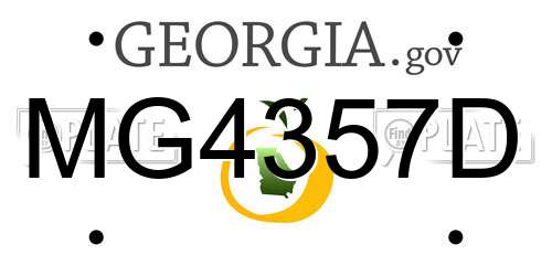 MG4357D Georgia License Plate