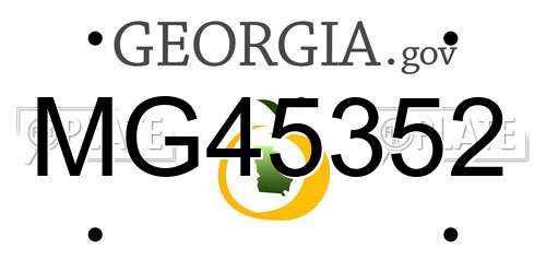 MG45352 Georgia License Plate