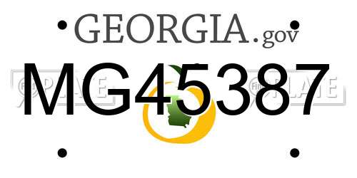 MG45387 Georgia License Plate