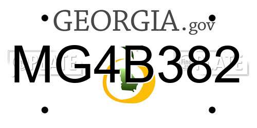 MG4B382 Georgia License Plate