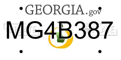 MG4B387 Georgia License Plate