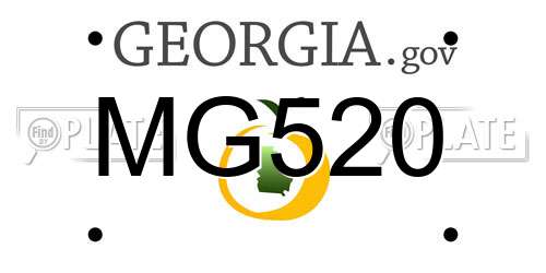 MG520 Georgia License Plate