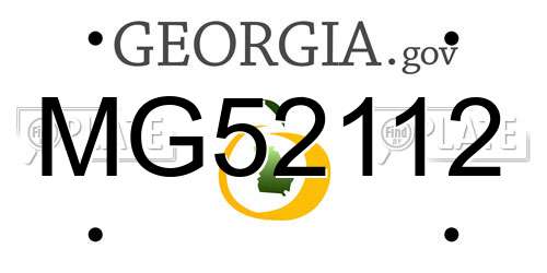 MG52112 Georgia License Plate