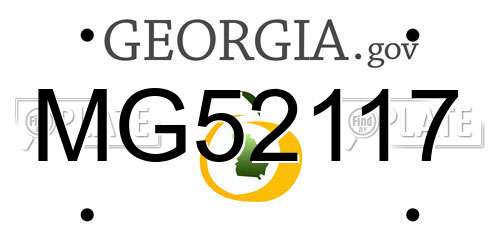 MG52117 Georgia License Plate
