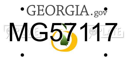 MG57117 Georgia License Plate