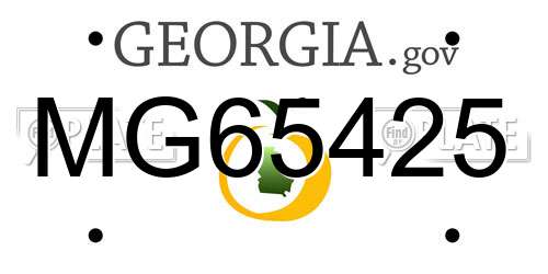 MG65425 Georgia License Plate