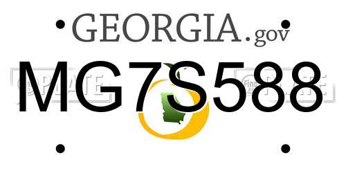 MG7S588 Georgia License Plate