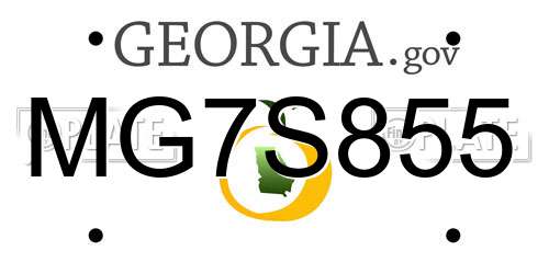 MG7S855 Georgia License Plate
