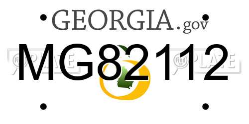 MG82112 Georgia License Plate