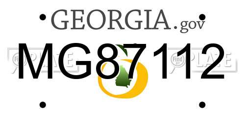 MG87112 Georgia License Plate