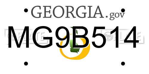 MG9B514 Georgia License Plate