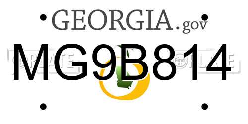 MG9B814 Georgia License Plate