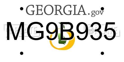 MG9B935 Georgia License Plate