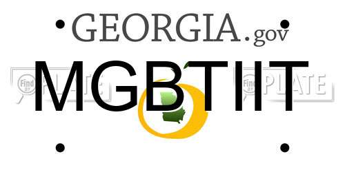 MGBTIIT Georgia License Plate