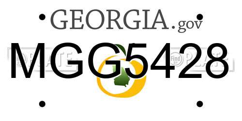 MGG5428 Georgia License Plate