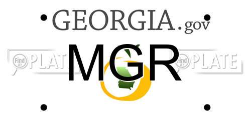 MGR Georgia License Plate