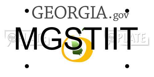 MGSTIIT Georgia License Plate