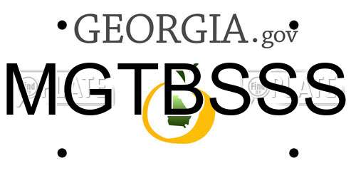 MGTBSSS Georgia License Plate