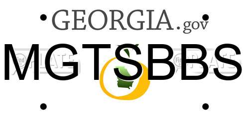 MGTSBBS Georgia License Plate