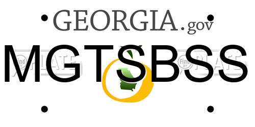MGTSBSS Georgia License Plate