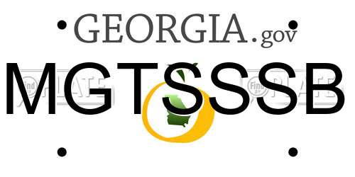 MGTSSSB Georgia License Plate
