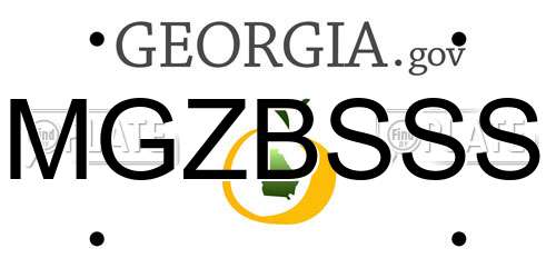 MGZBSSS Georgia License Plate