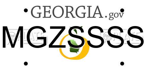 MGZSSSS Georgia License Plate