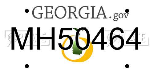 MH50464 Georgia License Plate