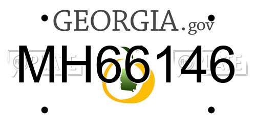 MH66146 Georgia License Plate
