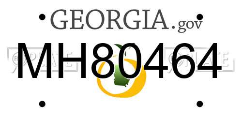 MH80464 Georgia License Plate