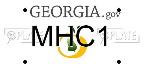 MHC1 Georgia License Plate