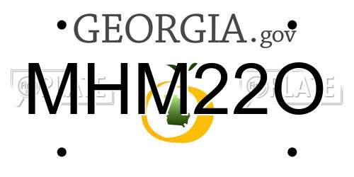 MHM22O Georgia License Plate