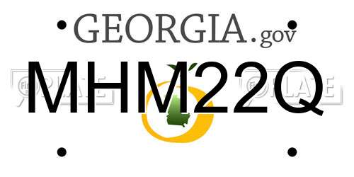 MHM22Q Georgia License Plate