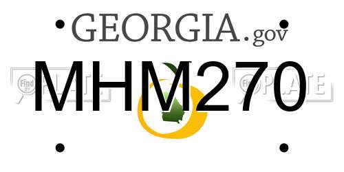 MHM270 Georgia License Plate