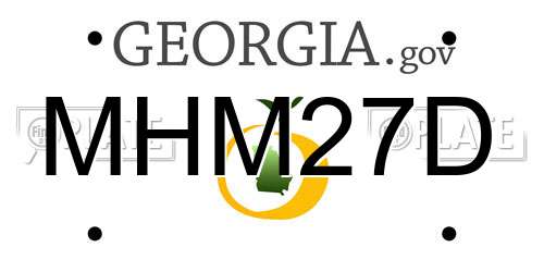 MHM27D Georgia License Plate