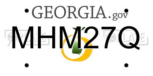 MHM27Q Georgia License Plate