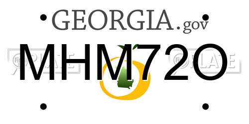 MHM72O Georgia License Plate