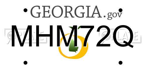 MHM72Q Georgia License Plate