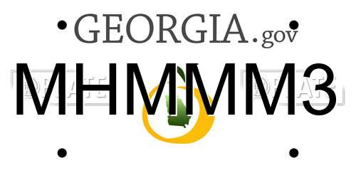 MHMMM3 Georgia License Plate