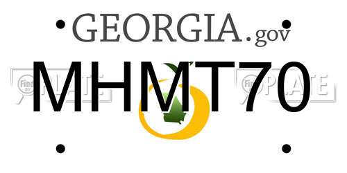 MHMT70 Georgia License Plate