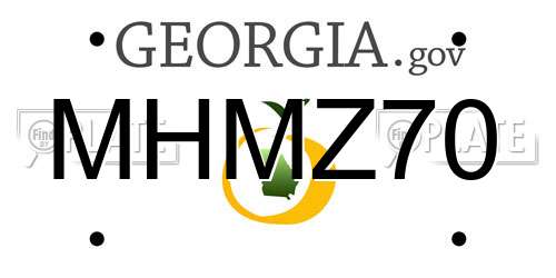 MHMZ70 Georgia License Plate